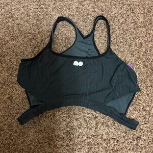 Nike Naomi Osaka Court Tennis Crop Tank Top 2XL Green Side Cutouts Textured